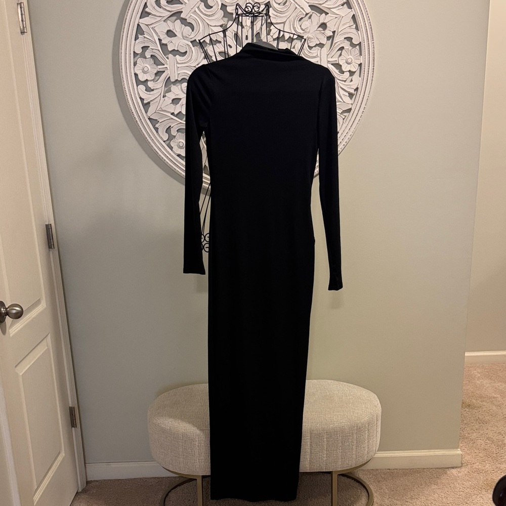 Elegant Black Long Sleeve Dress